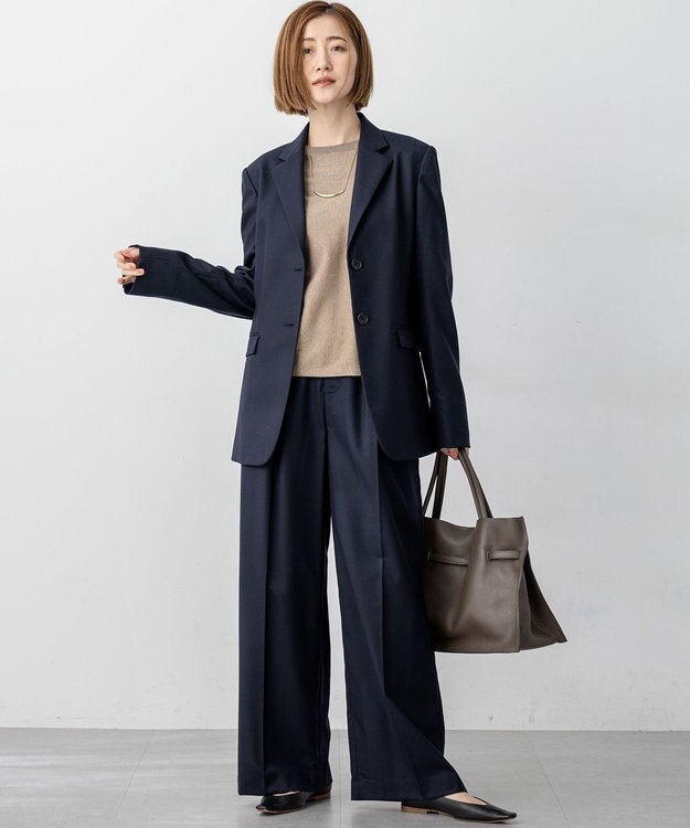 23区 VIOLAd'ORO イタリアンWフェイスレザー ラージ トートバッグ ダークブラウン系