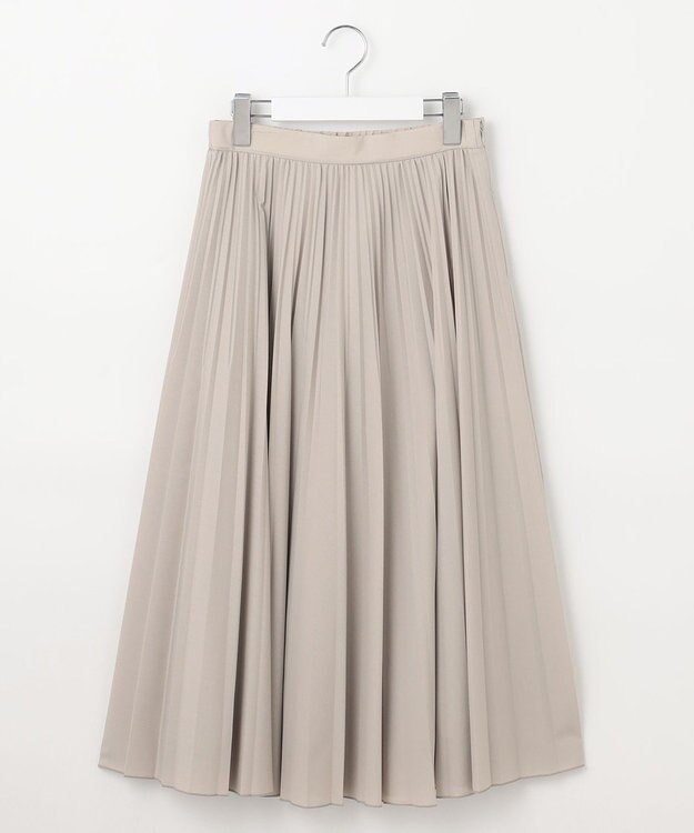 J.PRESS LADIES 【洗える】50Sブロード プリーツ スカート ベージュ系