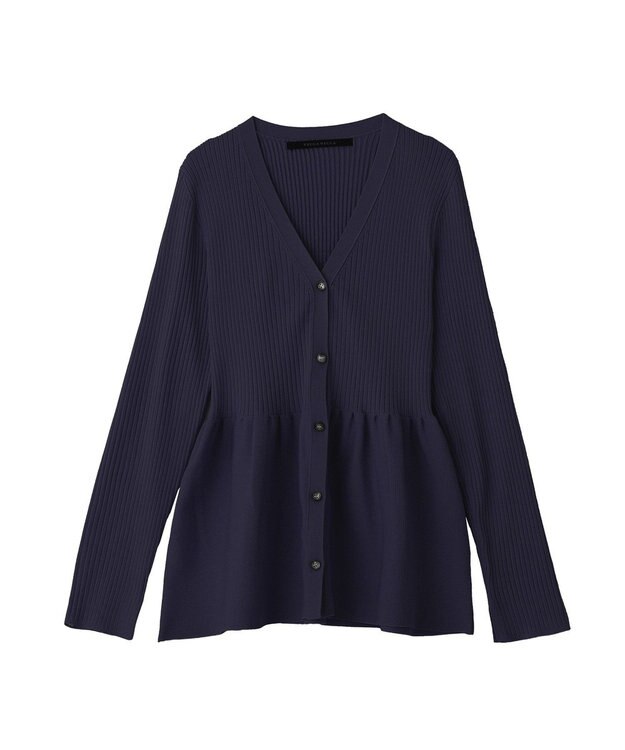 YECCA VECCA ペプラムカーディガン Navy