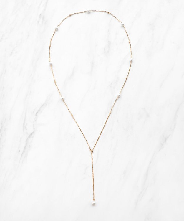 TOCCA PEARL WALTZ LARIAT NECKLACE ネックレス ローズ系