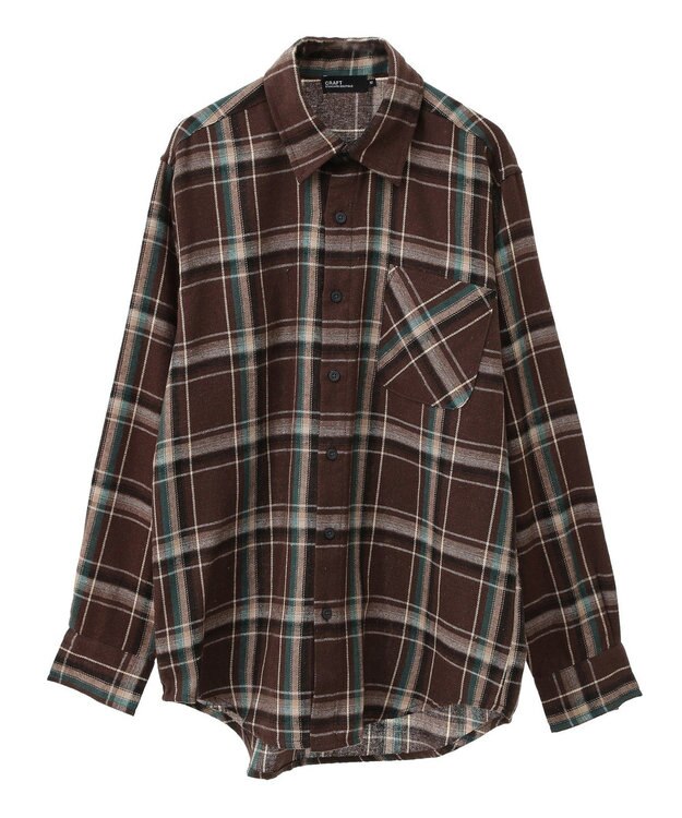 CRAFT STANDARD BOUTIQUE ネルチェックシャツ Brown