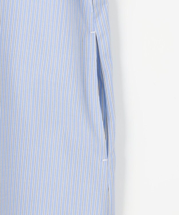 J.PRESS LADIES L 【洗える・接触冷感・UVケア】エステネージュ シャツ ワンピース ブルーストライプ系