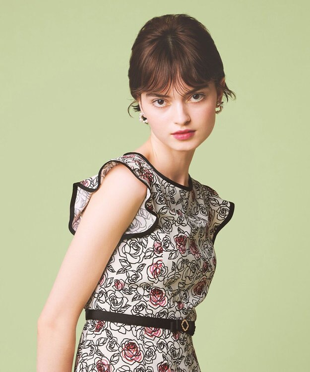 TOCCA 【消臭＆洗える！】NEWYORK CITY ROSE フリルドレス アイボリー系5