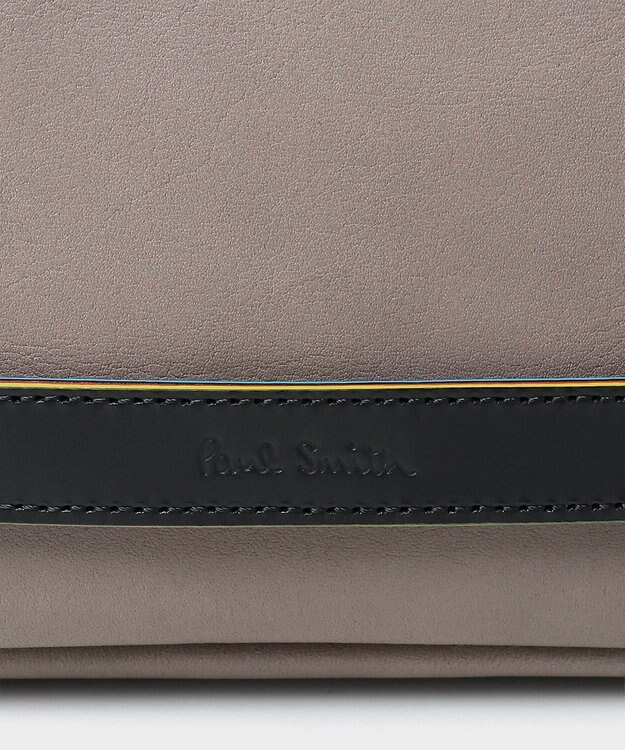 Paul Smith ストライプカラードエッジ ショルダーバッグ グレイッシュベージュ