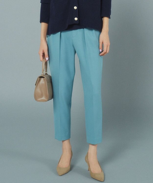 組曲 2WAYウォームストレッチ テーパード パンツ サックスブルー系