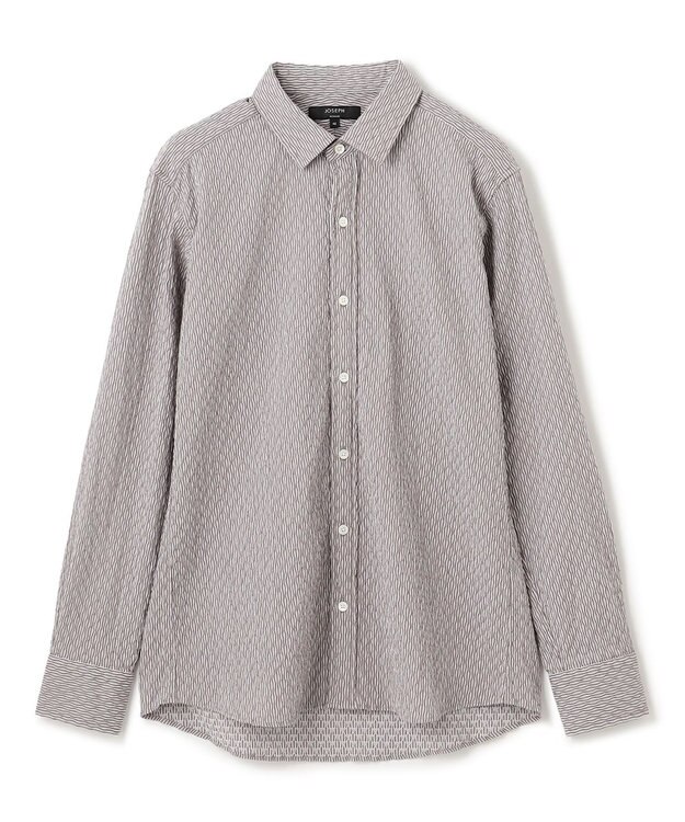 JOSEPH HOMME トライジャガード ストライプ ストレッチ    レギュラーカラーシャツ ベージュ系1