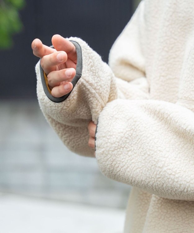 WEGO フリース ハーフZIPプルオーバー オフホワイト