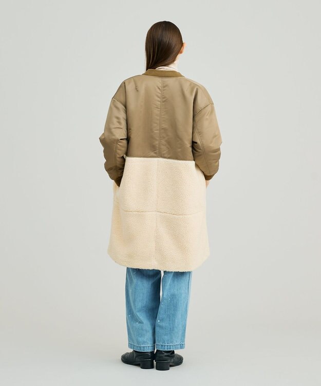 J.PRESS YORK STREET 【WOMEN】MA-1 ボア アウター カーキ系