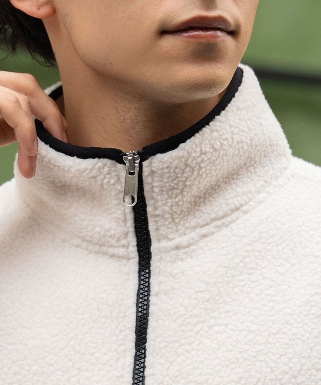 WEGO フリース ハーフZIPプルオーバー オフホワイト