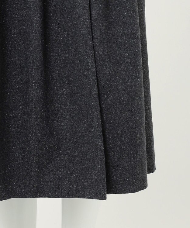 23区 【R(アール)】ウールラメ タックラップスカート チャコールグレー