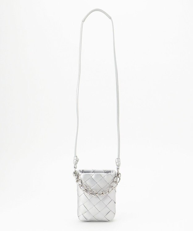 自由区 メッシュミニポシェット シルバー系