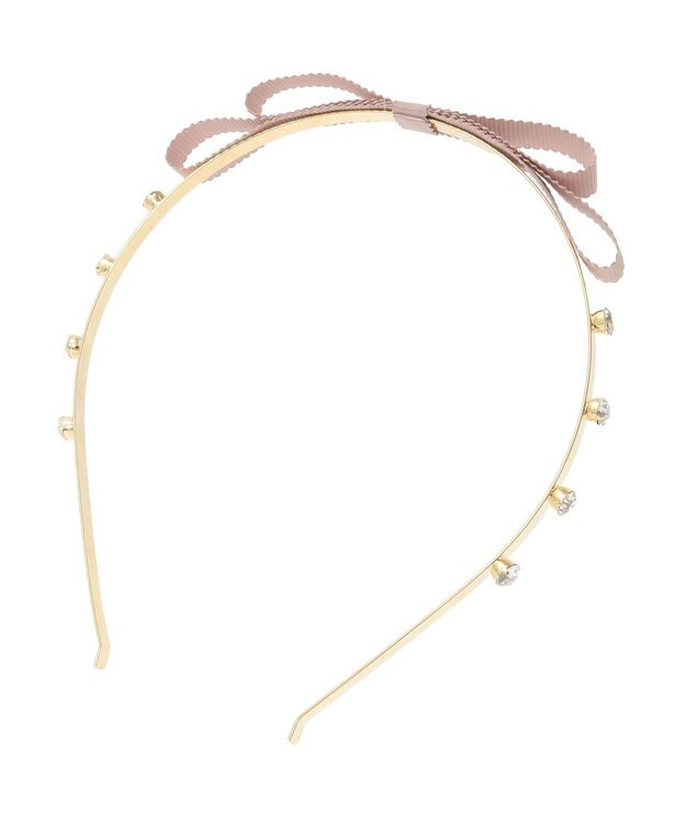 Maison de FLEUR グログランリボンカチューシャ Pink