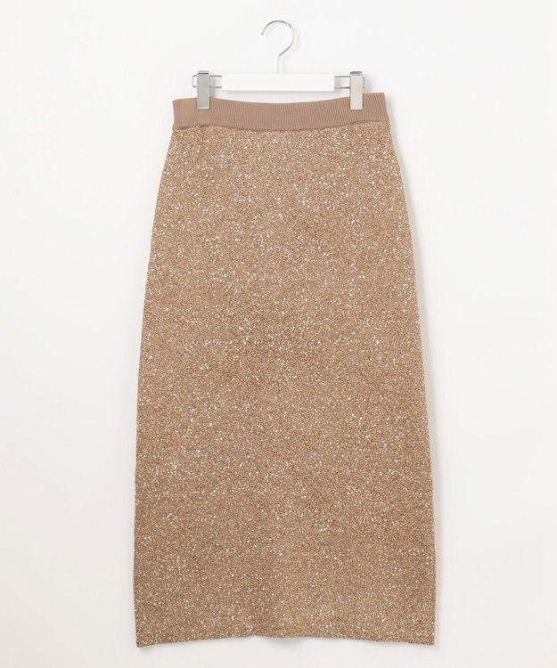 自由区 S 【カタログ掲載】スパンコールストレッチ スカート モカ