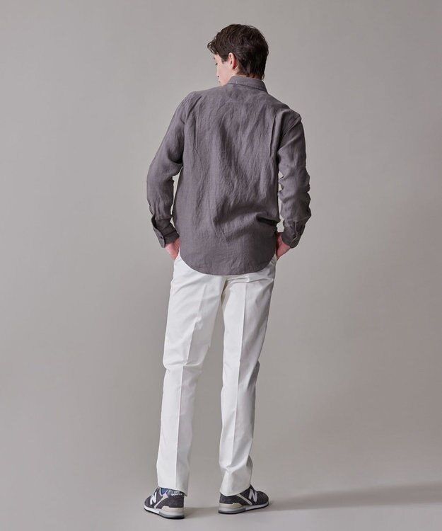J.PRESS MEN 【洗える】リネントロピカル シャツ / レギュラー グレー系