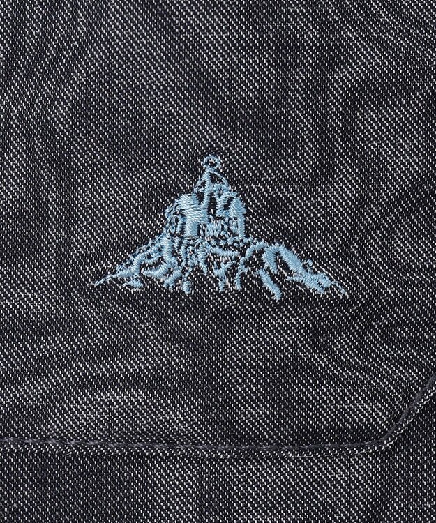 SHARE PARK LADIES 【UVカット・撥水・ストレッチ】イージーデニムノーカラーシャツ ネイビー系