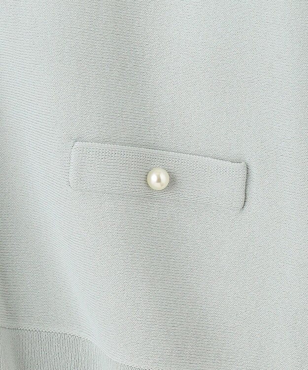 ANY SIS 【洗える】パール調ポイント カーディガン ミント