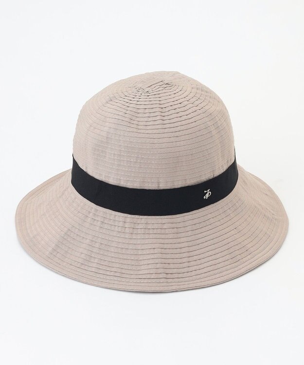 J.PRESS LADIES 【WEB限定カラーあり・洗える・UVカット・畳める】ブレード ハット モカ×ブラック系