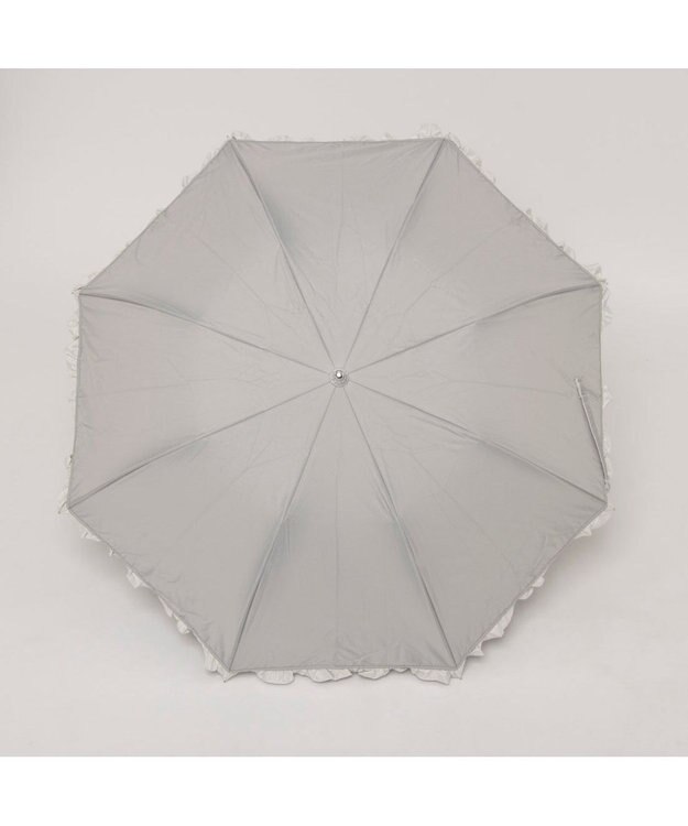 UNBILLION カシュネ cachenez / 【晴雨兼用】【日傘】UV カット率99％以上 PUバイカラーフリルトップレス折りたたみ傘 GY