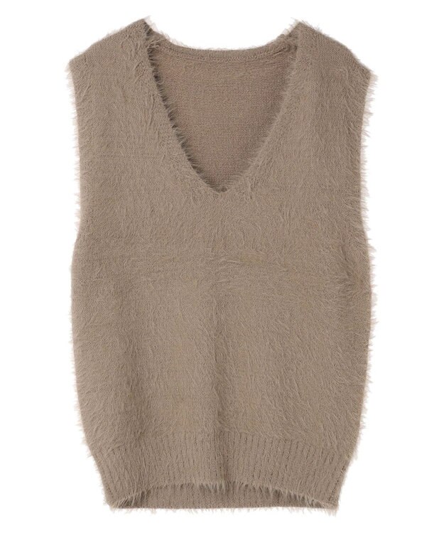 Green Parks ・Ｐｅｔｉｔ　Ｆｌｅｕｒ　シャギーニットベスト Beige