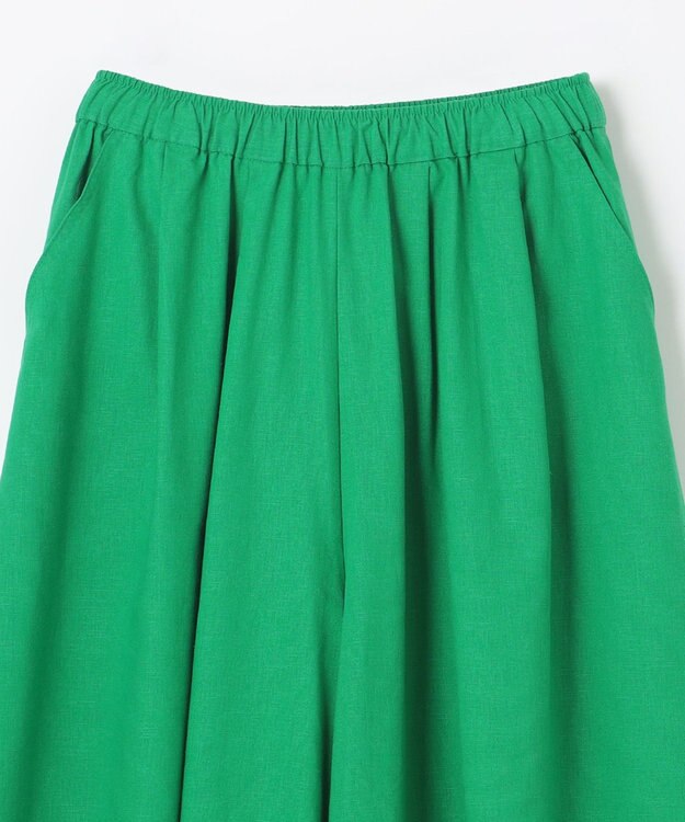 ANY 【ウエストゴム/接触冷感/UVケア】清涼リネンスカーチョ グリーン