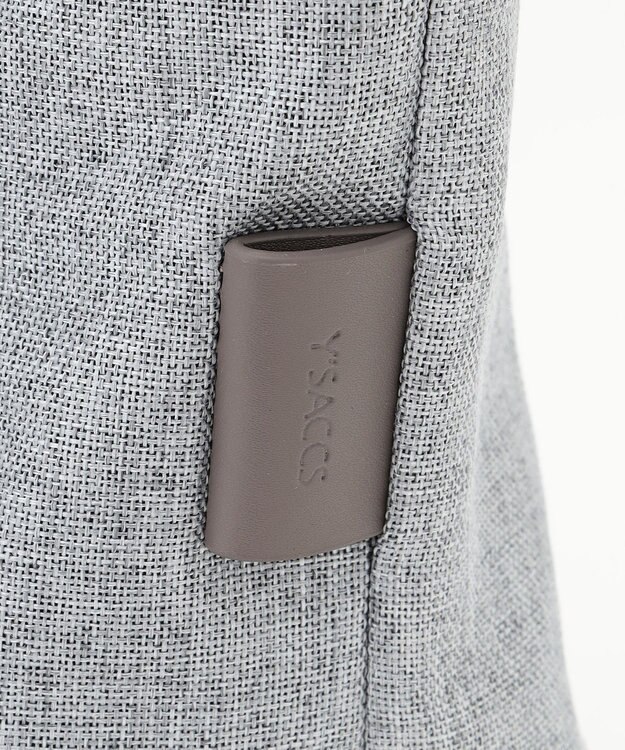 Y'SACCS リネンライク　イニシャルトート　Sサイズ ライトグレー