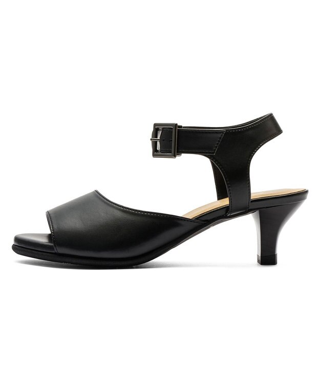 ASICS WALKING ペダラ ヒールサンダル 2E 5.0cmヒール ブラック系