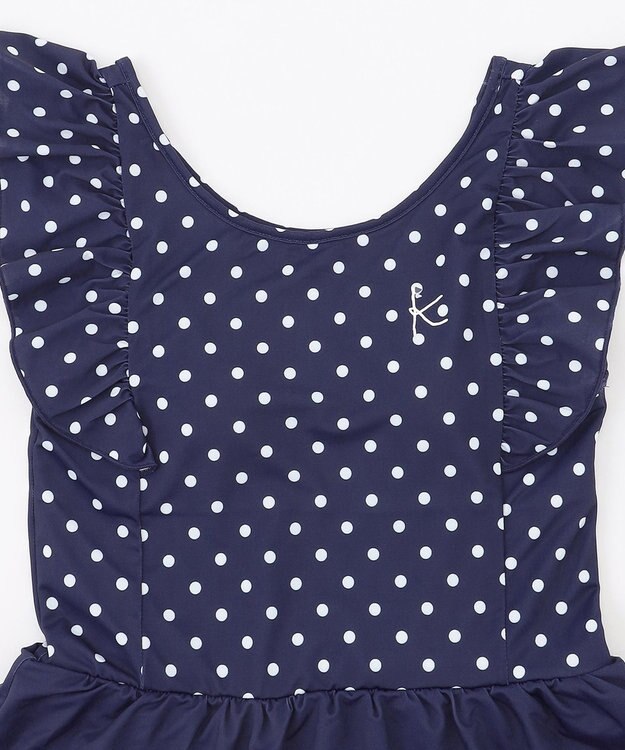 組曲 KIDS 【SS-Lサイズ】 フリルスカートスイムウェア(ワンピース) ネイビー