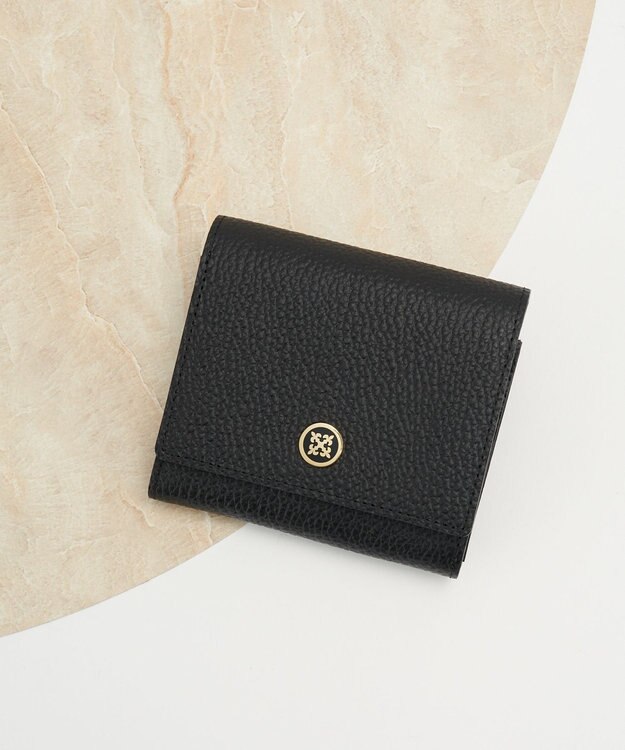 russet サークルプレートハーフウォレット(SO-441) Black