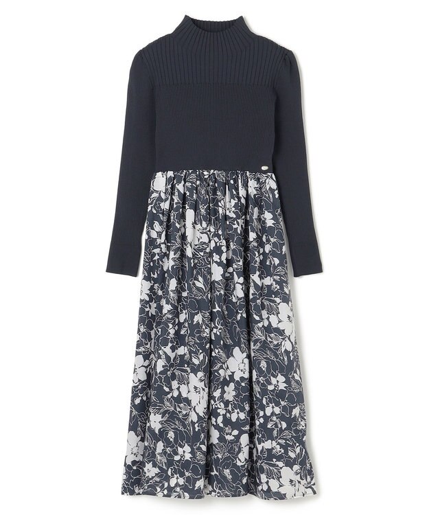 TOCCA 【洗える】CHANDELIER KNIT DRESS ニットドレス ネイビー系