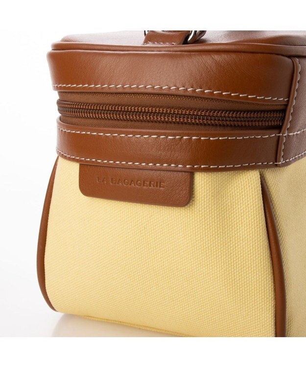 LA BAGAGERIE 【倉敷帆布】キャンバスバニティバッグ イエロー