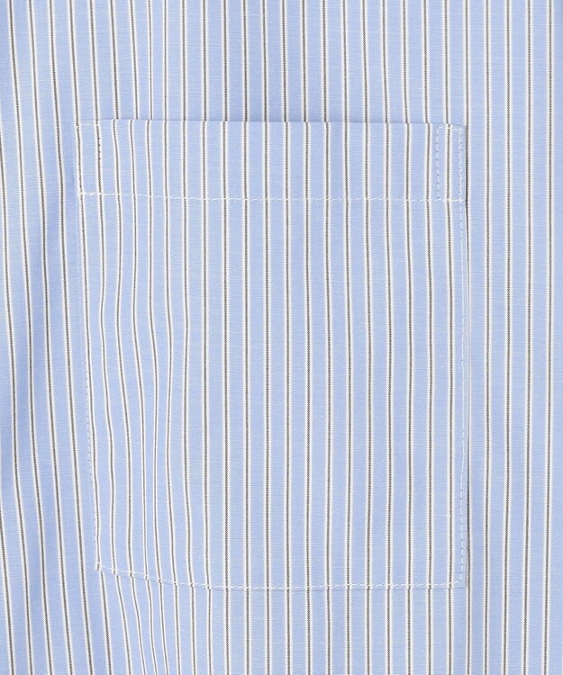 J.PRESS LADIES L 【洗える・接触冷感・UVケア】エステネージュ シャツ ワンピース ブルーストライプ系