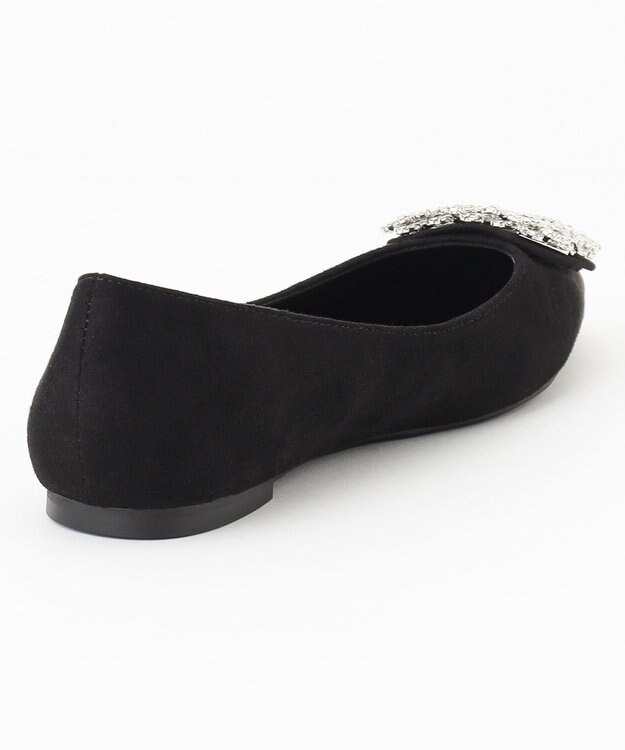 23区 【APPLAUDIR】ビジューフラットパンプス ブラック系