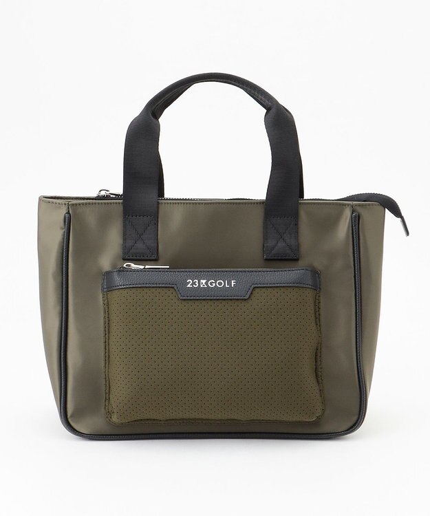 23区GOLF 【UNISEX】ツイルコンビ カートバッグ カーキ系