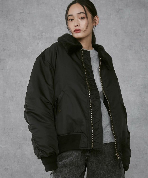 WEGO 【ユニセックス着用ITEM】フライトジャケット ブラック