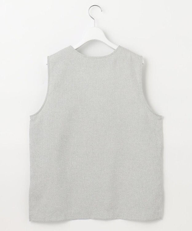 Feroux リネンライクVネック ベスト ライトグレー系