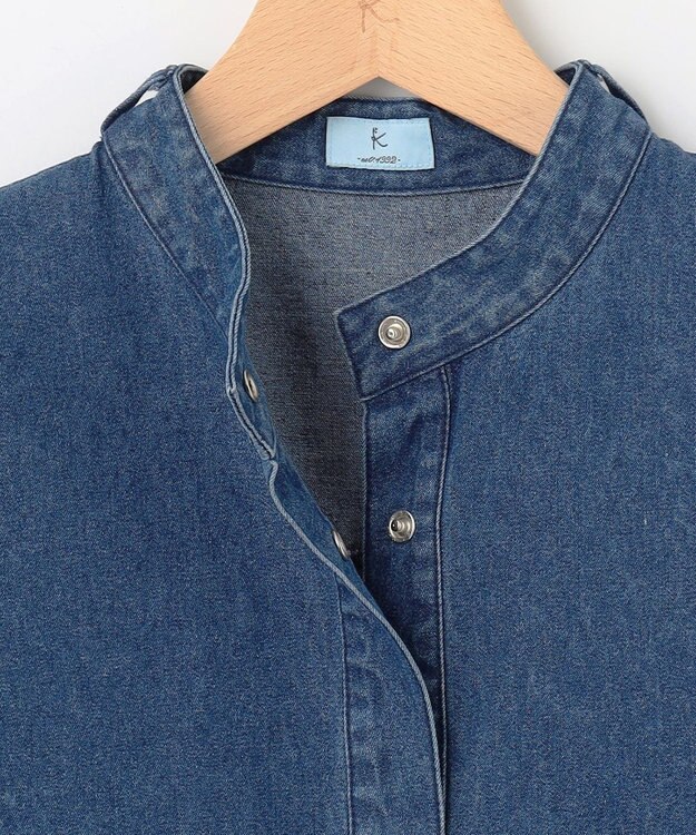 組曲 S デニム シャツジャケット ユーズドブルー系