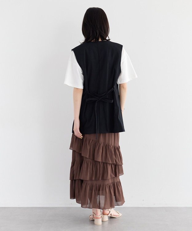 YECCA VECCA ドライタッチウエストベルトジレ Black