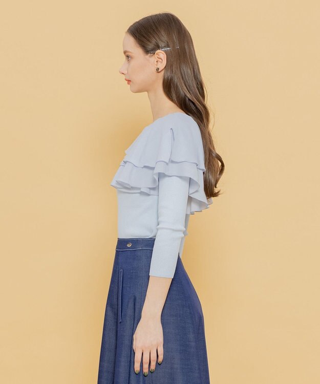 TOCCA 【洗える！】VOYAGE FRILL トップス スカイブルー系