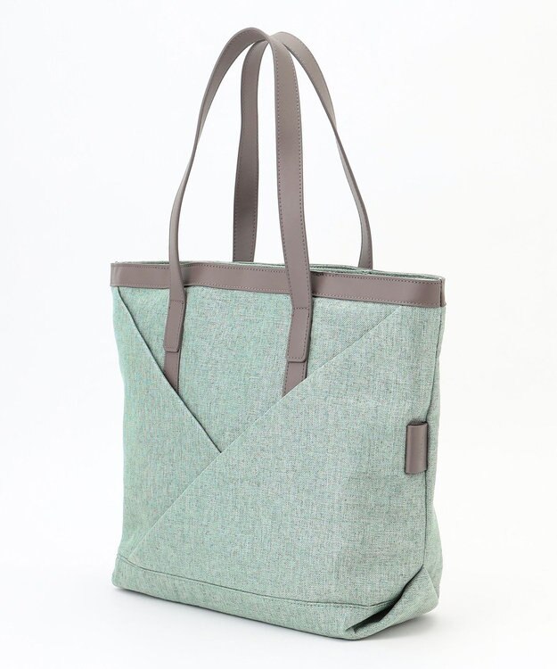 Y'SACCS リネンライク　イニシャルトート　Mサイズ ライトグリーン