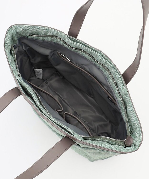 Y'SACCS リネンライク　イニシャルトート　Mサイズ ライトグリーン