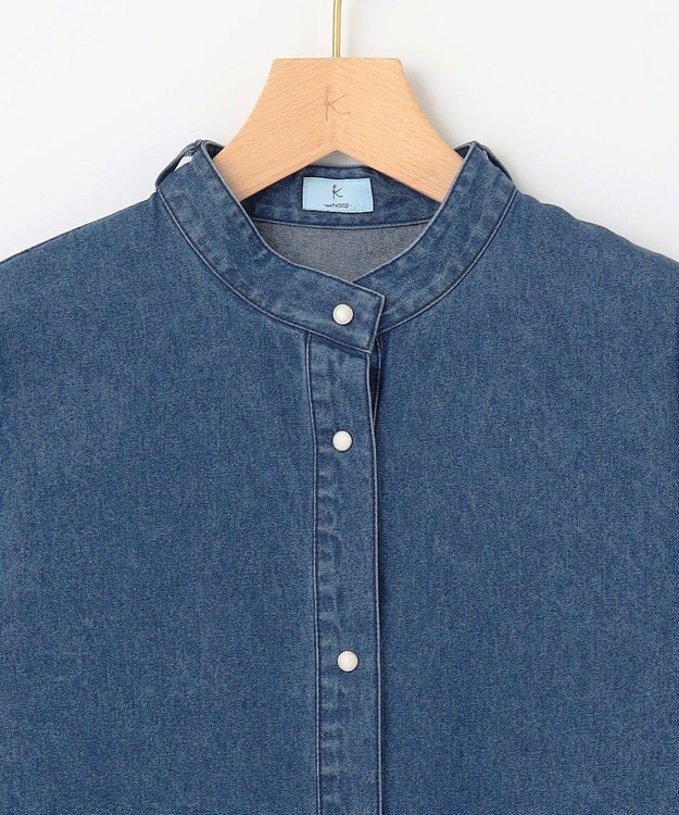 組曲 S デニム シャツジャケット ユーズドブルー系