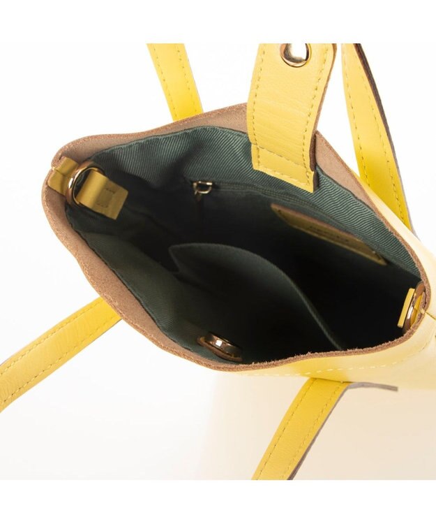 UNBILLION ペルケ perche / ゴートスムース2wayミニショルダー イエロー