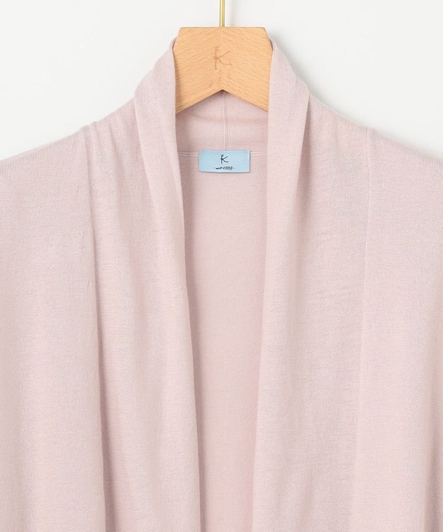 組曲 L 【WEB限定】セミウーステッド ニットカーディガン ピンク系