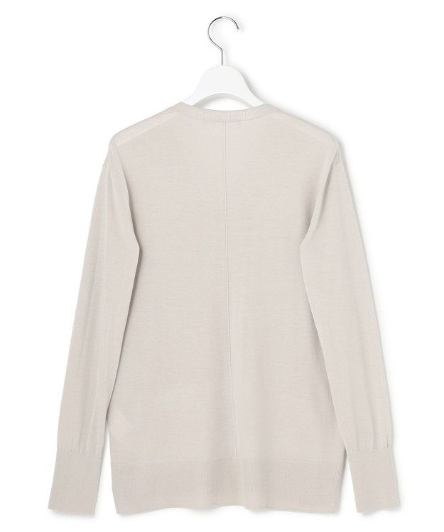 ICB L 【洗える】コンパクトファインウール Vネックニット トープ系