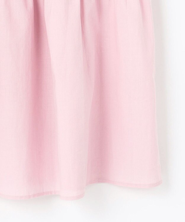 Feroux 【洗える】ペプラムシルエットフリルブラウス ピンク系