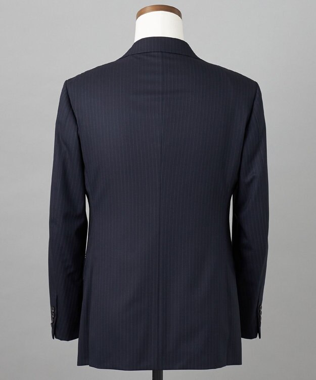 GOTAIRIKU 横に伸びる【TasmaniaWool/タマニアウール】ストレッチ スーツ（ネイビーストライプ） ネイビー系1