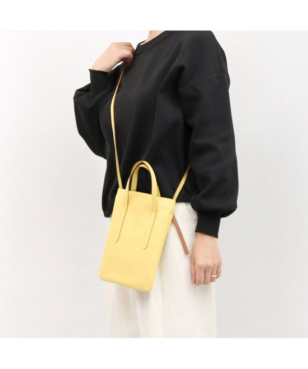 UNBILLION ペルケ perche / ゴートスムース2wayミニショルダー イエロー