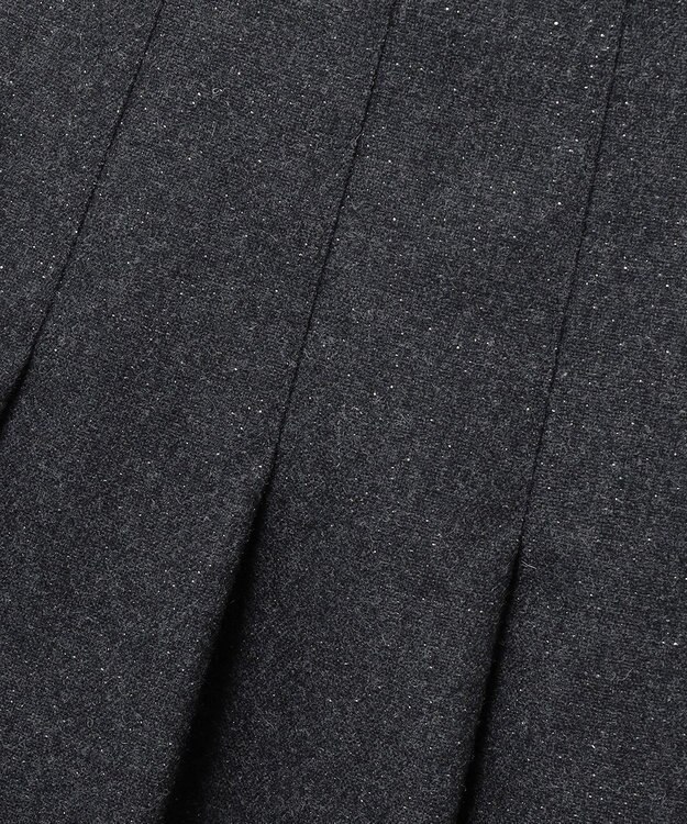 23区 【R(アール)】ウールラメ タックラップスカート チャコールグレー