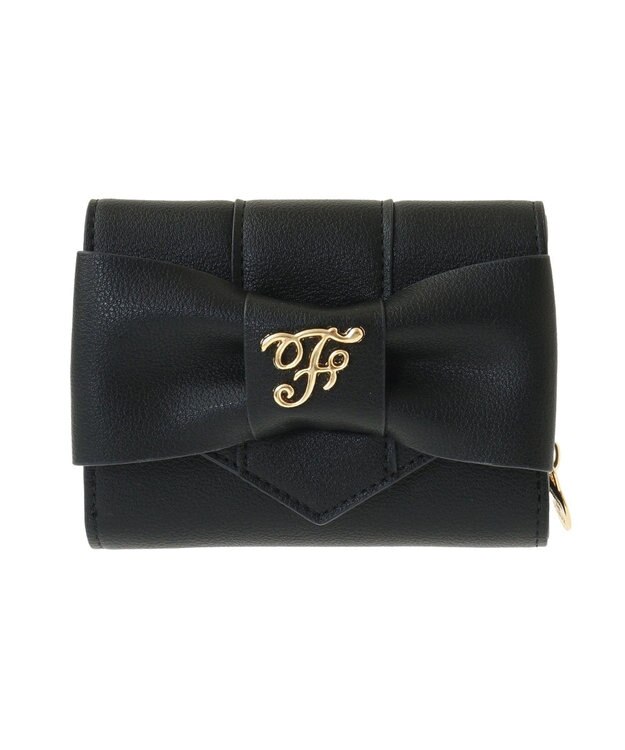 Maison de FLEUR ベルトリボンミニウォレット Black