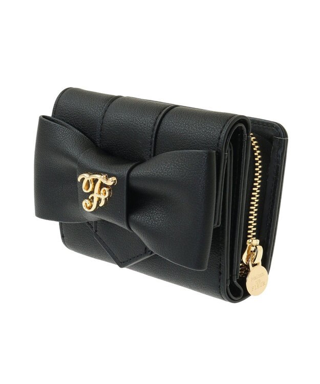 Maison de FLEUR ベルトリボンミニウォレット Black